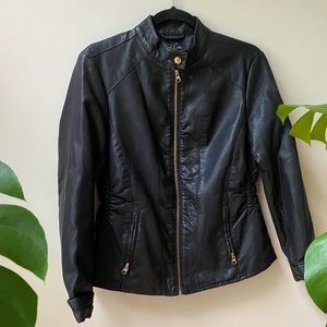 Faux Leather Biker Jacker